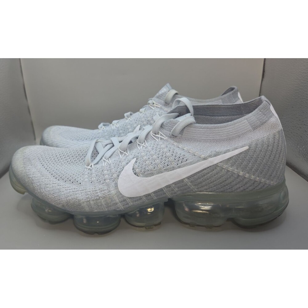 2017 Nike Air VaporMax Pure Platinum Low Mens 9.5 Wolf Gray White 849558-004 EUC